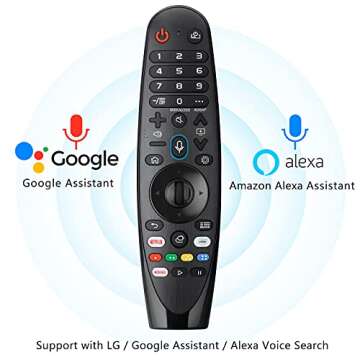 Voice Magic Remote AKB75855501 for LG OLED QNED NanoCell Webos Smart TV Magic Remote Control Replacement AN-MR20GA MR19BA MR18BA MR650A, with Pointer Function