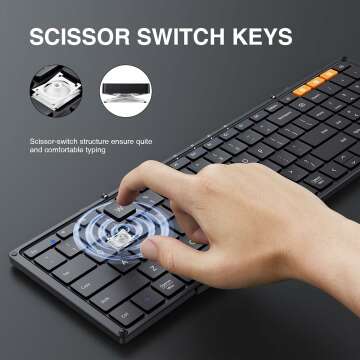 Foldable Bluetooth Keyboard: Portable Travel Solution