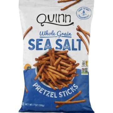 Quinn, Pretzel Sticks Sea Salt, 5.6 Ounce