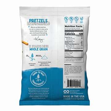 Quinn, Pretzel Sticks Sea Salt, 5.6 Ounce