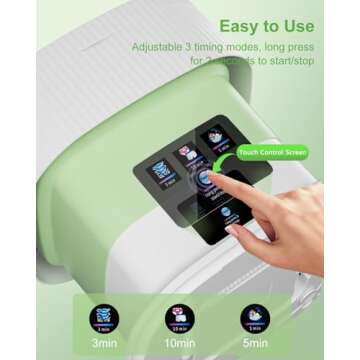 60W Portable Washing Machine, 13L Mini Laundry Washer with 3 Modes Cleaning for Underwear, Baby Clothes,Shirt,Small Delicates.Foldable Washer and Dryer Combo for Apartment,Home,Hotel,Camping,RV(Green)