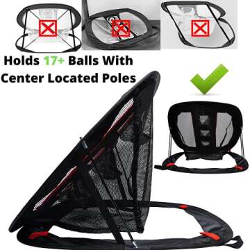 Aarons Helping Hand Pop Up Golf Chipping Net Perfect for Indoors/Outdoor Practice - Golf Target to Practice Accuracy - Ideal Golf Training Aid Gift for Any Golfer