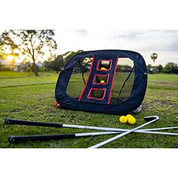 Aarons Helping Hand Pop Up Golf Chipping Net Perfect for Indoors/Outdoor Practice - Golf Target to Practice Accuracy - Ideal Golf Training Aid Gift for Any Golfer