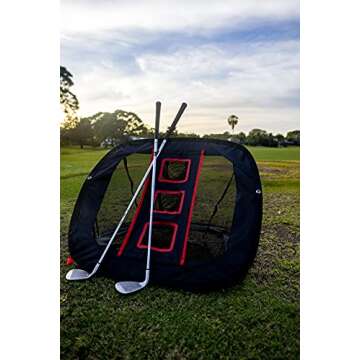 Aarons Helping Hand Pop Up Golf Chipping Net Perfect for Indoors/Outdoor Practice - Golf Target to Practice Accuracy - Ideal Golf Training Aid Gift for Any Golfer