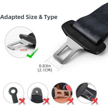 2 Pcs Original Belt Extender Button, Car Coaster Holder, Fits Most Vehicles.(14 INCH)