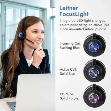 Leitner LH475XL Wireless Headset for Softphones