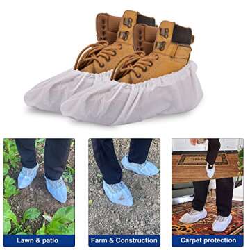 Disposable Shoe Covers - 200 Pack for Ultimate Protection