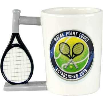 Tennis-Racket Handle Coffee Mug by HOME-X