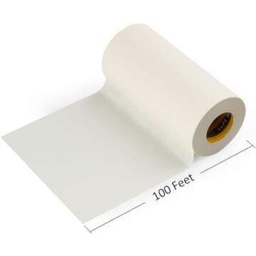 LLPT Transfer Tape for Vinyl 6 Inch x 100 Ft Pick Vinyl Easily Without Bubbles Residue for Craft Cutters Stickers Decals Glass Windows Doors Signs DIY Projects (TT6100P)