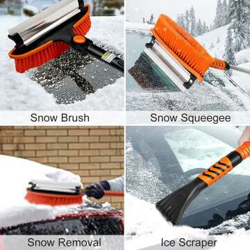 Extendable Snow Brush & Ice Scraper for Vehicles