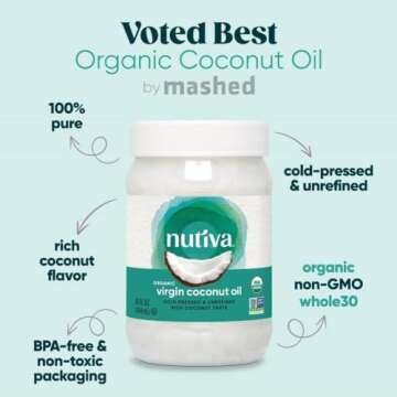 Nutiva Organic Coconut Oil 15 fl oz - Cold-Pressed