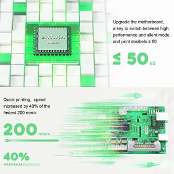 Entina 3D Printers Tina2S with Wi-Fi Cloud Printing, Fully Assembled and Auto Leveling Mini 3D Printer for Beginners, High Precision Printer with Smart Control and Heated Spring Steel Build Plate