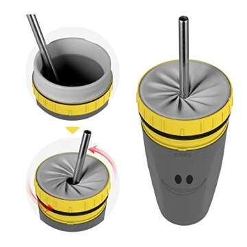 Anti-Spill Mahjong Cup in Yellow - Creative Design