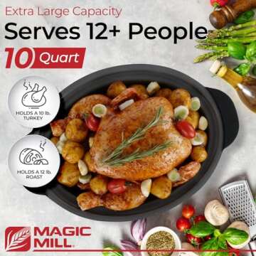 Magic Mill 10 Quart Slow Cooker with Searing Pot