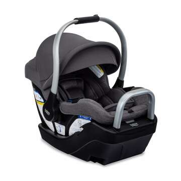 Britax Cypress Infant Car Seat, Rear Facing Car Seat with Alpine Base, ClickTight, Premium Fabrics, Ponte Stone