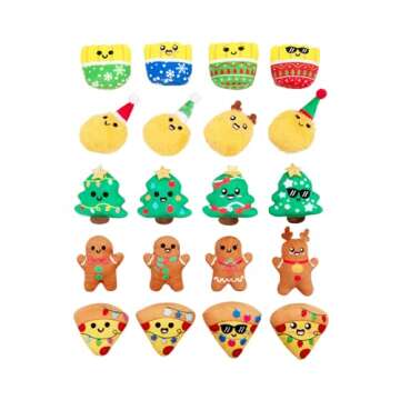 Emotional Support Plush Advent Calendar by Relatable, Perfect Plush Advent Calendar for Kids or Teens, Contains 25 Mini Collectible Plushies Including Fries, Gingerbread, and Nugget Plush Toys, Stocking Stuffers for Kids