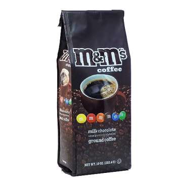 Ground Coffee, Medium Roast, Milk Chocolate M&M Flavored 10oz Bag