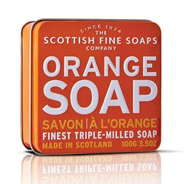 Scottish Fine Soaps Triple Milled Orange Soap for Women, 3.5 Ounce