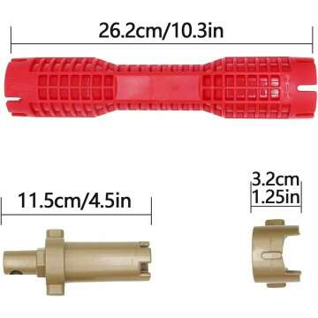 8-in-1 Multi-Purpose Wrench for Plumbing Installations