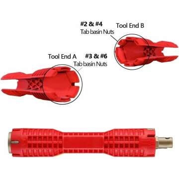 8-in-1 Multi-Purpose Wrench for Plumbing Installations