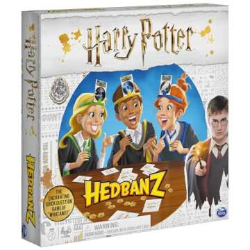 Hedbanz, Harry Potter Card Game 2019 Edition Gift Toy Merchandise Family Board Game Based on the Wizarding World Books & Movies, for Adults and Kids Ages 7 and Up