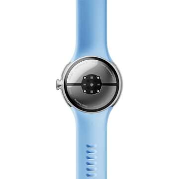 Google Pixel Watch 2 with the Best of Fitbit and Google - Heart Rate Tracking, Stress Management, Safety Features - Android Smartwatch - Polished Silver Aluminum Case - Bay Active Band - Wi-Fi