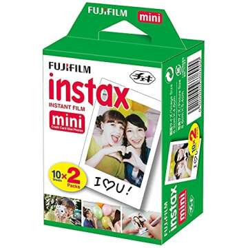 Fujifilm Instax Mini Film Twin Pack – 20 Color Prints for All Instax Models