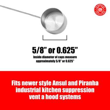 FD Supply Co. Metal Blow Off Caps for Ansul R102 and Piranha Industrial Kitchen Suppression Vent A Hood Systems – Fire Suppression Nozzles – Small Grease Caps Kit (5 Caps)