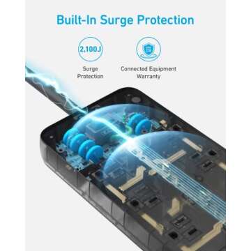 Anker Surge Protector Power Strip with USB Ports