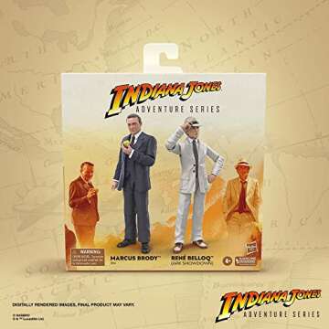 Indiana Jones Adventure Series: Indiana Jones and the Raiders of the Lost Ark, Marcus Brody & René Belloq (Ark Showdown), 6-Inch Action Figures Set