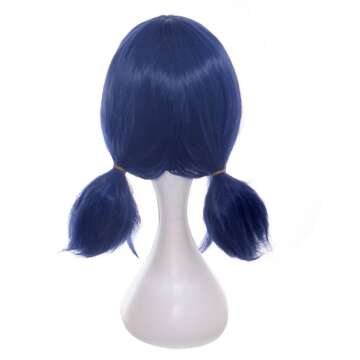 Blue Anime Cosplay Wig Set