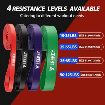 LEEKEY Resistance Bands, Exercise Bands Pull Up Assist Bands - Workout Bands Set - Mobility Band Powerlifting Bands for Men and Women Fitness Training, Physical Therapy,Home Workouts