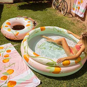 FUNBOY Giant Inflatable Luxury European Resort Kiddie Pool, Year-Round Fun for Ball Pits, Swimming Pools, a Summer Pool Party and the Beach