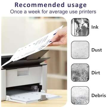 Printer Cleaning Sheets - 10 Sheet Pack for Laser & Inkjet