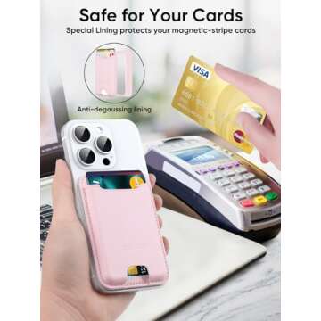 TopMade Phone Card Holder - RFID Wallet Stick-On for Phones