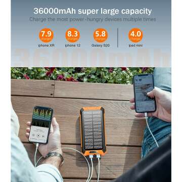 36000mAh Power Bank Wireless Charger