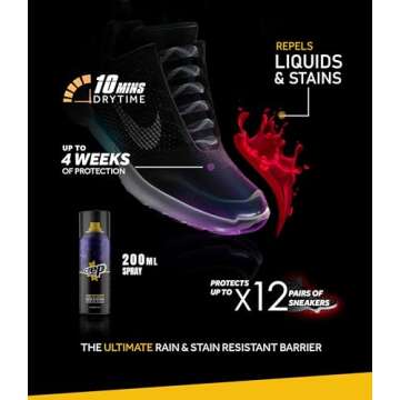 Crep Protect Shoe Protector Spray - Rain & Stain Waterproof Nano Protection for Sneaker, Leather, Nubuck, Suede & Canvas