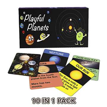 Playful Planets Classic Card Games for Kids Age– Educational Space Games for Kids Age 4-8 - Old Maid, Go Fish, Bingo, Memory with A Planetary Twist! 10 Games in 1 Fun Pack! Updated Edition