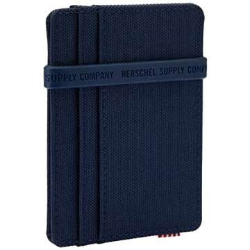 Herschel mens Charlie Rfid Card Case Wallet, Navy, One Size US