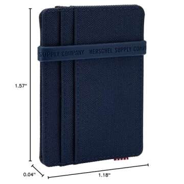 Herschel mens Charlie Rfid Card Case Wallet, Navy, One Size US