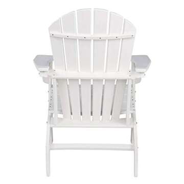 Signature Design by Ashley Sundown Treasure Outdoor Patio HDPE Weather Resistant Adirondack Chair, White