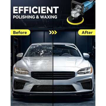 Buffer Polisher Kit for Car - 1600w 6/7 Inch Random Orbital Polisher Buffer Waxer,7 Variable Speed 2500-5000rpm,Detachable Handle Dual Action Polisher for Car Boat Sanding Polishing Waxing