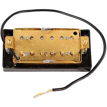 Seismic Audio Pair of Gold Classic PAF Style Closed Humbucker Pickups Bridge and One Neck (SAGA50)