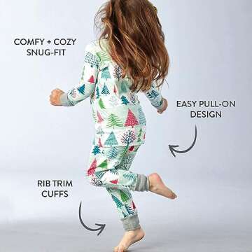 HonestBaby Organic Cotton Holiday Pajama Set for Women