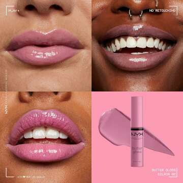 NYX Butter Gloss Eclair Pink for Gorgeous Lips