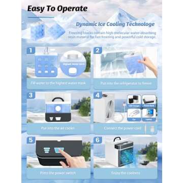 Mini Portable Air Conditioner with 3 Speeds