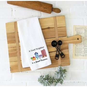 WCGXKO Neighbor Gift Kitchen Towel as Thank You