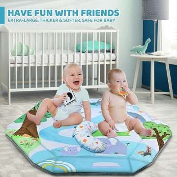 Deluxe Baby Gym Play Mat for Infants and Toddlers