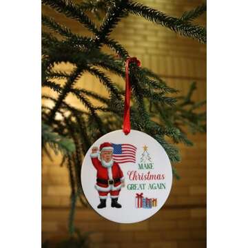 Trump Make Christmas Great Again Ornament 2024