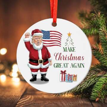 Trump Make Christmas Great Again Ornament 2024